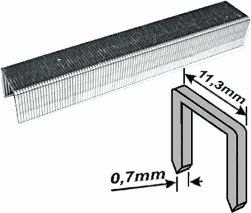 Скобы для степлера узкие каленые 4мм /1000шт./ FIT (31304) (ЖЦ) 