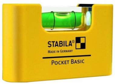 Уровень карманный Pocket Basic, 7см, "Юбилейный" (1 глазок, точн. 1мм/м) STABILA, Германия