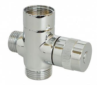 Дайвотер картриджный, 3/4" х 1/2" х 3/4", В - Н - Н, латунь, хpом, короб  "ARGOTECH" (ЖЦ)