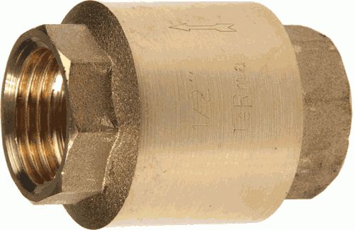 Обратный клапан 1", с пластиковым золотником, латунь (33943)