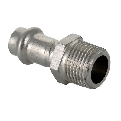 Соединитель 18х1/2" нар.рез. VALTEC нерж. сталь