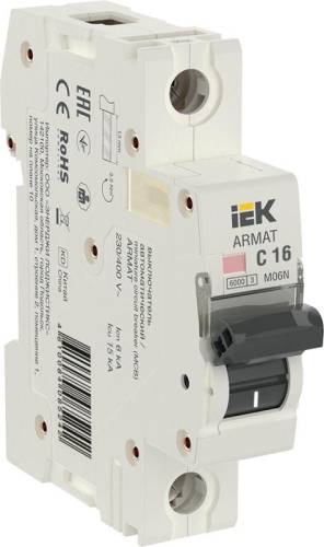Автомат выключатель модульный 1п С 16А М06N ARMAT IEK AR-M06N-1-C016