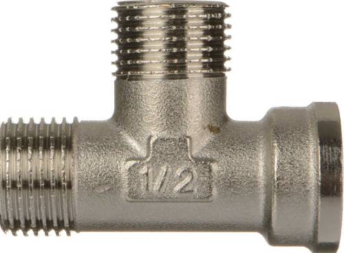 Тройник  1/2", г-ш-ш  никель лат.TRm 06108