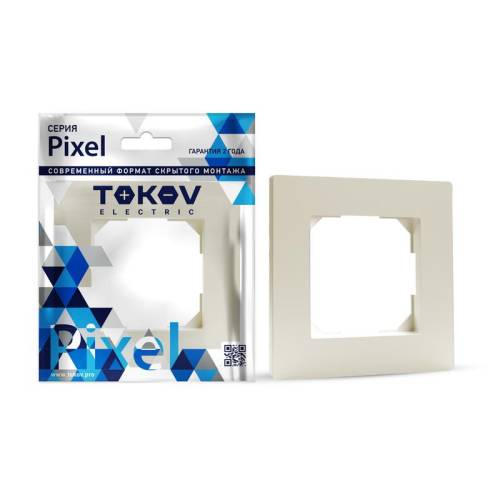 Рамка 1-м Pixel бежевый TOKOV ELECTRIC TKE-PX-RM1-C02