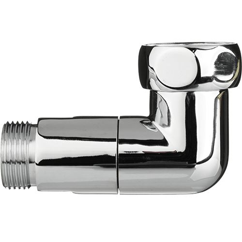 Соединение угловое 1" х 1/2" г - ш. с накидной гайкой для П/суш (пара). латунь хром, RUA-18