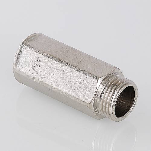 Удлинительная гайка 1/2" 40 мм, никель латунь Valtec