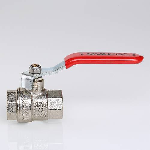 Кран шар. 4" г-г рычаг, ник. лат. VALTEC BASE