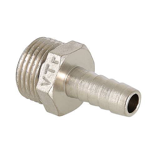 Переходник для резин. шланга  1/2" ш - 10 мм VALTEC, никель латунь