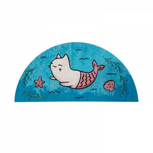 Коврик Shahintex Silk Photoprint 62х31 Рыба-кот полукруглый 52