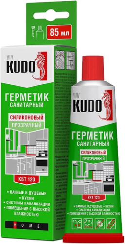 Герметик Kudo Home санитарный силиконовый (85 мл) бесцветный