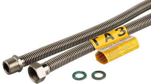 Подводка сильфонная для газа 1/2"  0,8 м,  г-ш  Kensudo