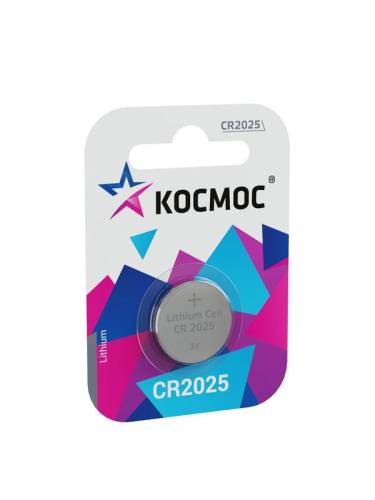 Элемент питания литиевый CR 2025 1хBL (уп.1шт) Космос KOC20251BL