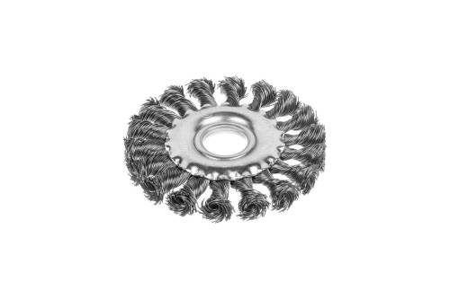 Щетка плоская (125х22 мм; крученая проволока) для УШМ vertextools 12100-125
