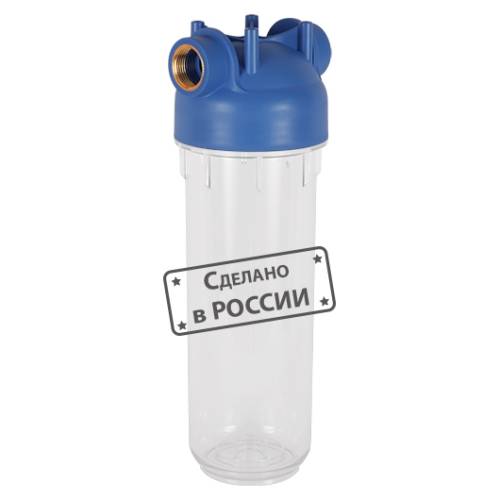 Фильтр магистральный 10" АКВАБРАЙТ АБФ-10-34 (Подкл.лат.резьба 3/4" ключ и кронштейн в комплекте)
