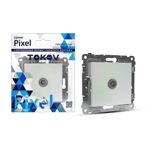 Коннектор TV СП Pixel механизм перламутр. TOKOV ELECTRIC TKE- PX-A1C-C04