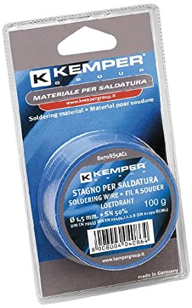 Припой с канифолью KEMPER,  ( вес 100 г, диаметр 1,5 мм) B070BS5AC1