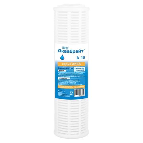 Картридж для механической очистки воды АКВАБРАЙТ АКВА NET А-10 (Slim 10" 70 мкр)