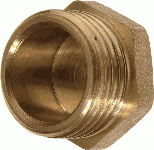Заглушка 1/2" нар. резьба, под пломбу, латунь TeRma 06309