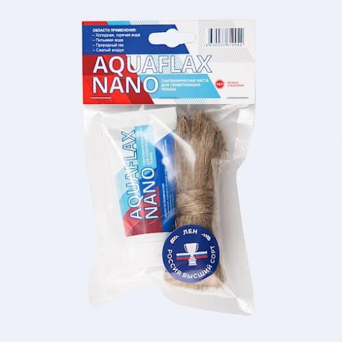 AquaflaxNano, набор паста 30г тюбик + 15г лён (2020) (61004 / 04050) (ЖЦ) 