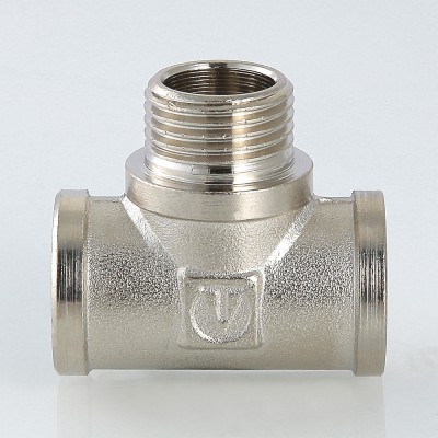 Тройник  3/4", г-ш-г.,  ник., лат., Valtec