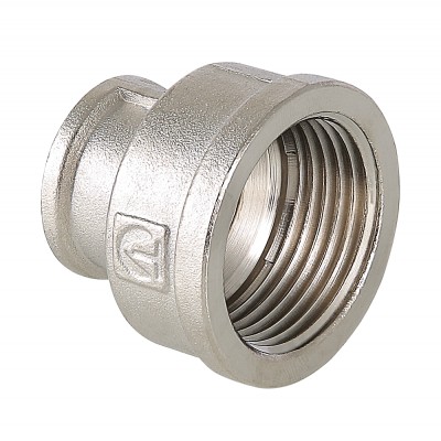 Муфта перех.  1/2" х 1",  ник., лат., Valtec