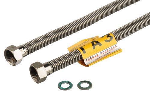 Подводка сильфонная для газа 3/4" 1,0 м,  г-г  Kensudo