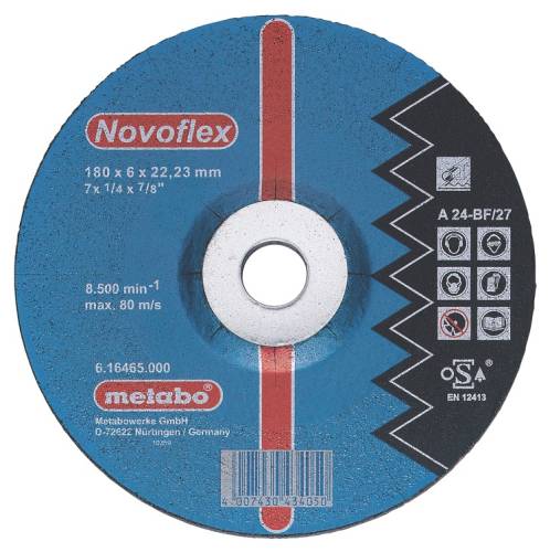 Диск (Круг) обдирочный сталь Novoflex, 180 x 6,0 A30 Metabo