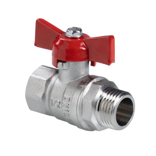 Кран шар. 3/4" г-ш бант (PN40) бабочка, ник.лат. VALTEC СТАНДАРТ 