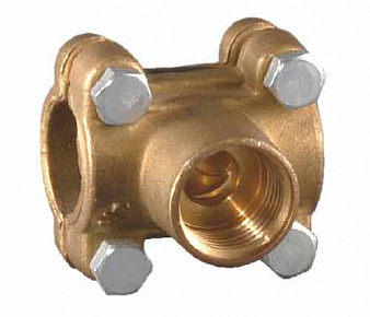 Обойма-тройник ремонтная VALTEC 1/2"х1/2"х1/2" вн., латунь FORNARA