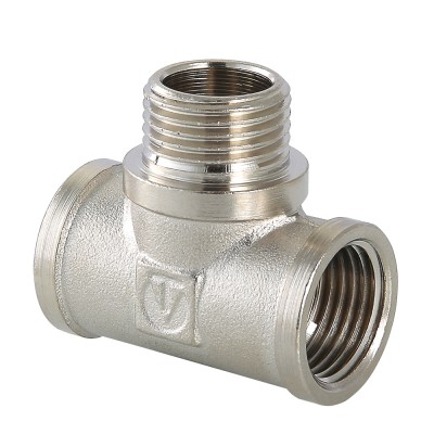 Тройник  1/2", г-ш-г.,  ник., лат., Valtec
