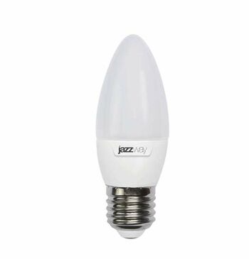 Лампа светод. PLED-SP C37 9Вт свеча 3000К тепл. бел. E27 820лм 230В JazzWay 5001923A