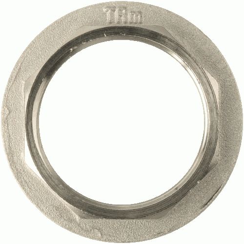 Контргайка  1 1/4" ник. лат. с ребордой TRm 06054 (ЖЦ)