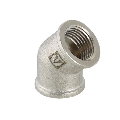 Уголок  3/4" х 45 град. г-г., ник., лат., Valtec