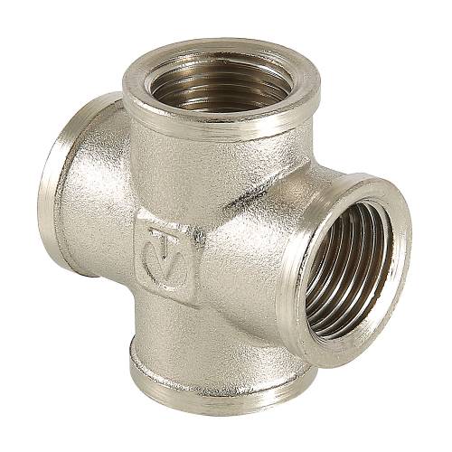 Крестовина 1/2",  ник.,  лат., Valtec (ЖЦ)