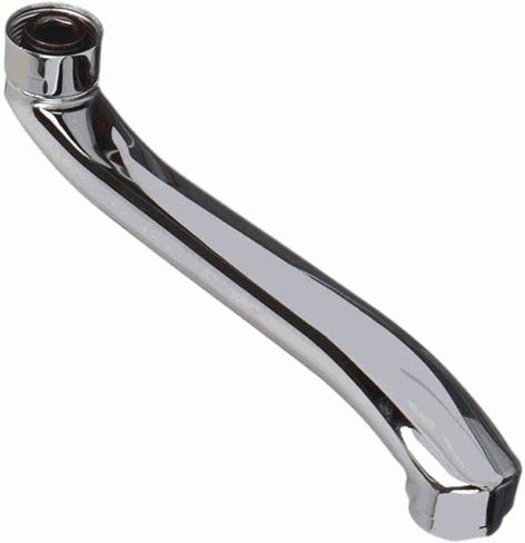 Излив плоский для ванны, S-образный, 25 см, MELODIA MKP20713P, Terma 20713