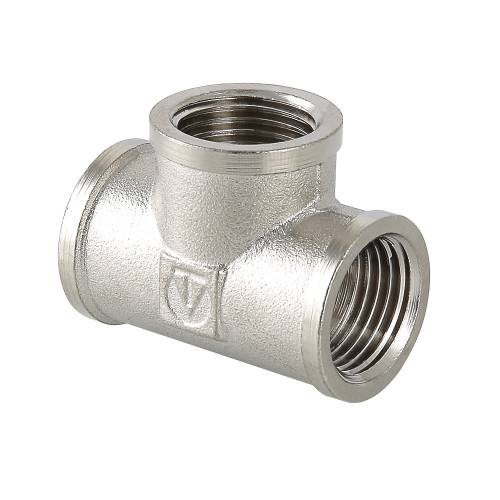 Тройник  1/2" г-г-г.,  ник., лат., Valtec